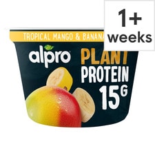 Alpro 15g High Protein Tropical Fruit Dairy Free Soya Yoghurt Alternative 200g