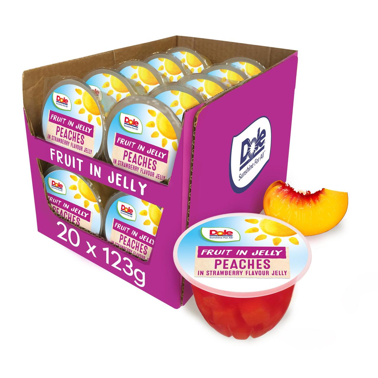 Dole Peach In Strawberry Jelly Bulk Pack 