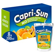 Capri-Sun Nothing Artificial No Added Sugar Multvitamin 8x200ml