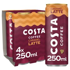 Costa Coffee Caramel Latte 4x250ml