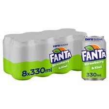 Fanta Zero Strawberry & Kiwi 8x330ml