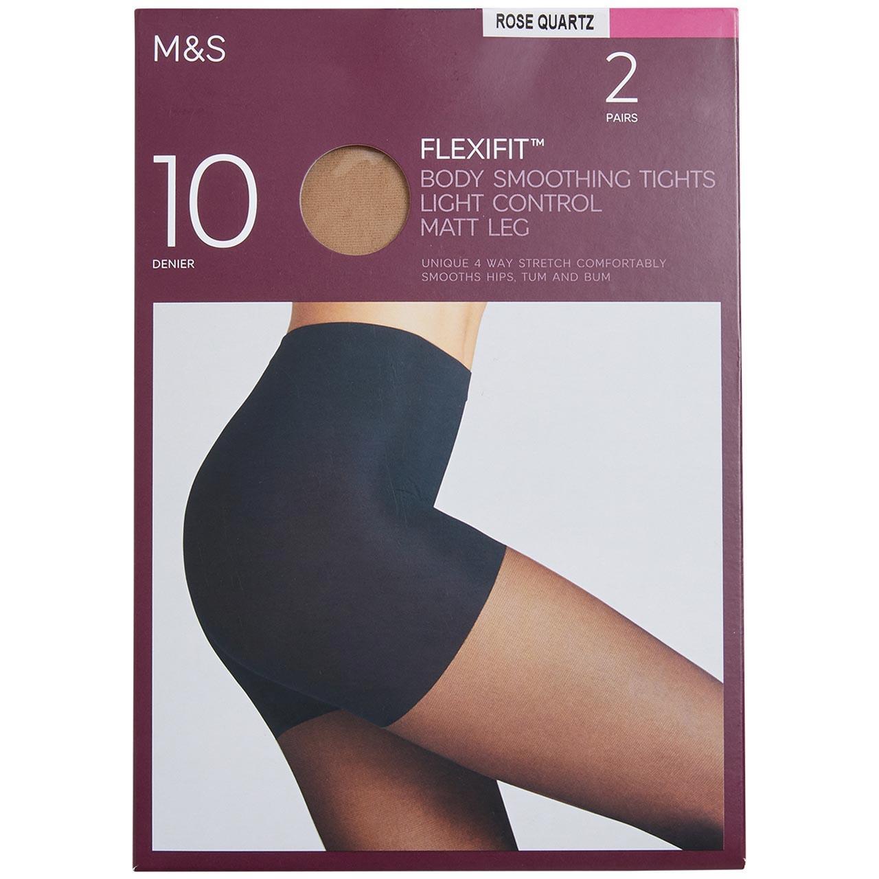 2 Pair Pack 10 Denier Body Smoothing Tights, M&S Collection