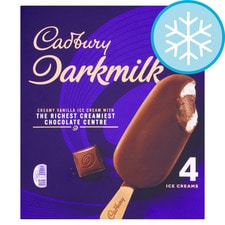 Cadbury Darkmilk Ice Cream Sticks 4X90ml