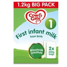 Cow & Gate 1 First Infant Baby Milk Formula Powder from Birth Big Pack 1.2kg