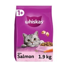 Whiskas Adult 1+ Dry Cat Food Biscuits Salmon 1.9Kg