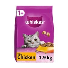 Whiskas Adult 1+ Dry Cat Food Biscuits Chicken 1.9Kg