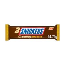 Snickers Creamy Peanut Butter & Milk Chocolate Trio Bar 54.75g