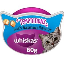 Whiskas Tempatations Cat Treat Biscuits Salmon 60g