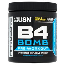 USN B4 Bomb Pre-Workout Supplement - Blue Raspberry Crush 180g