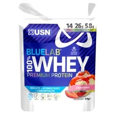 USN BlueLab 100% Whey Protein Drink Mix - Strawberry 476g