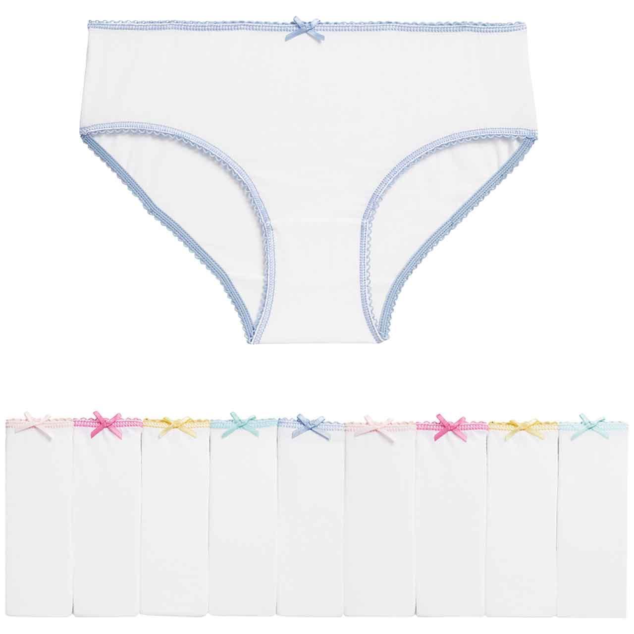 M&S Girls Knickers, 2-3 Years, White, 10 Pack