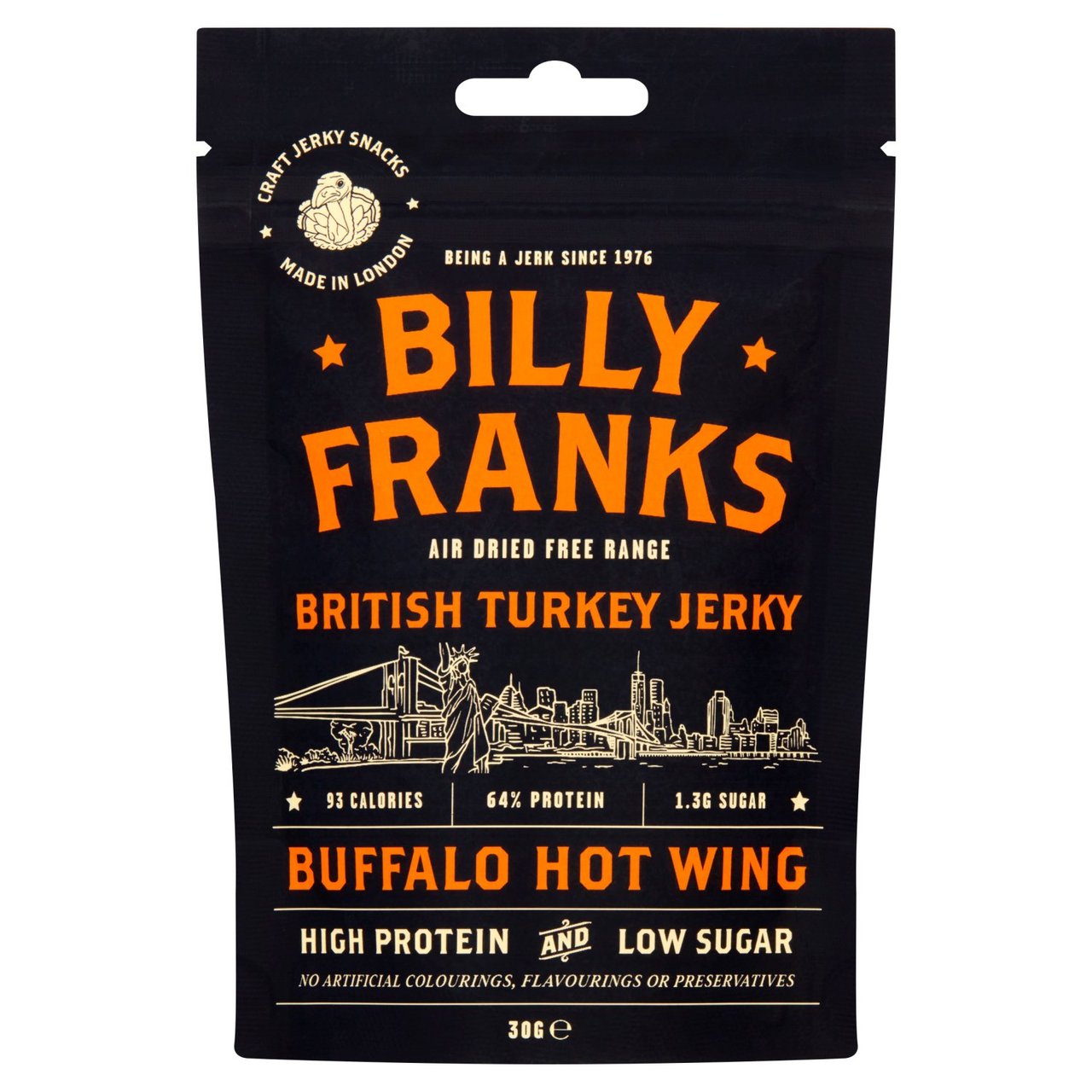 Billy Franks Buffalo Hot Wing Turkey Jerky