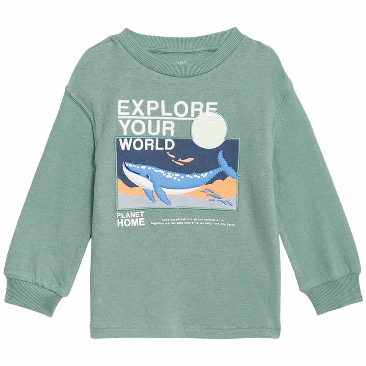 M&S Whale Top, 2-3 Years, Green