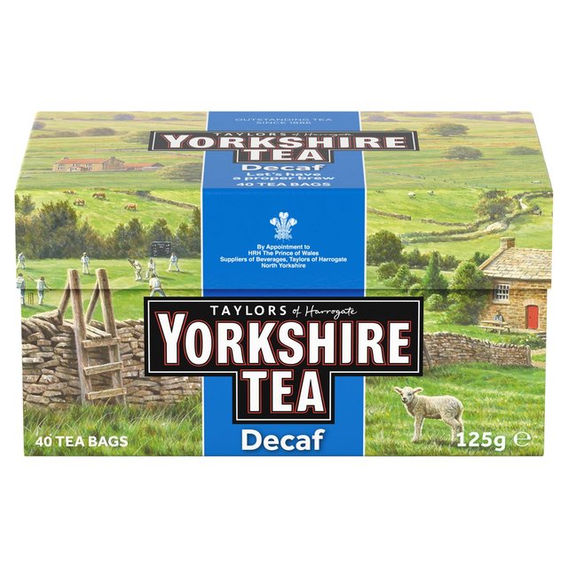 Yorkshire Decaf 40 Tea Bags  125g