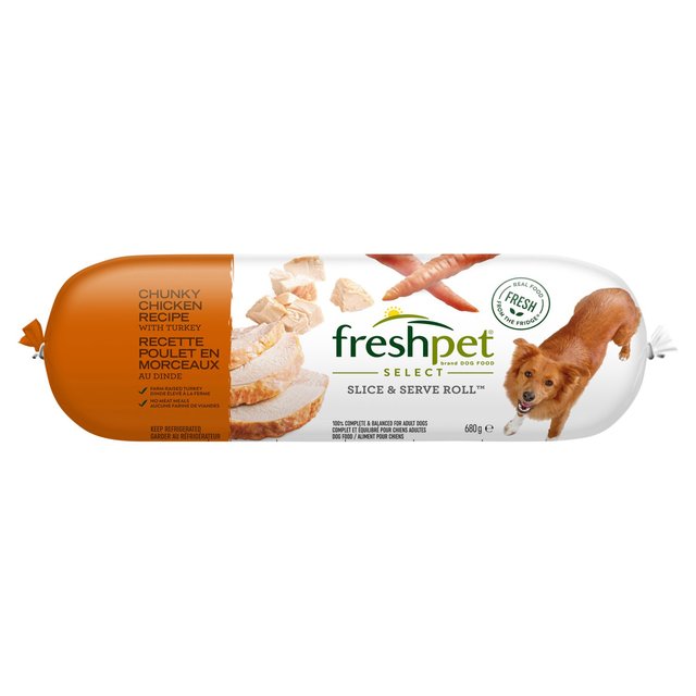 Freshpet Chicken Vegetable Turkey & Brown Rice Dog Food 680G