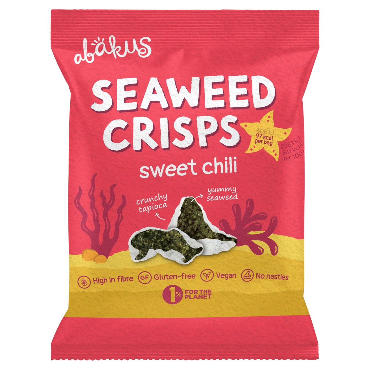 Abakus Foods Seaweed Crisps, Sweet Chili