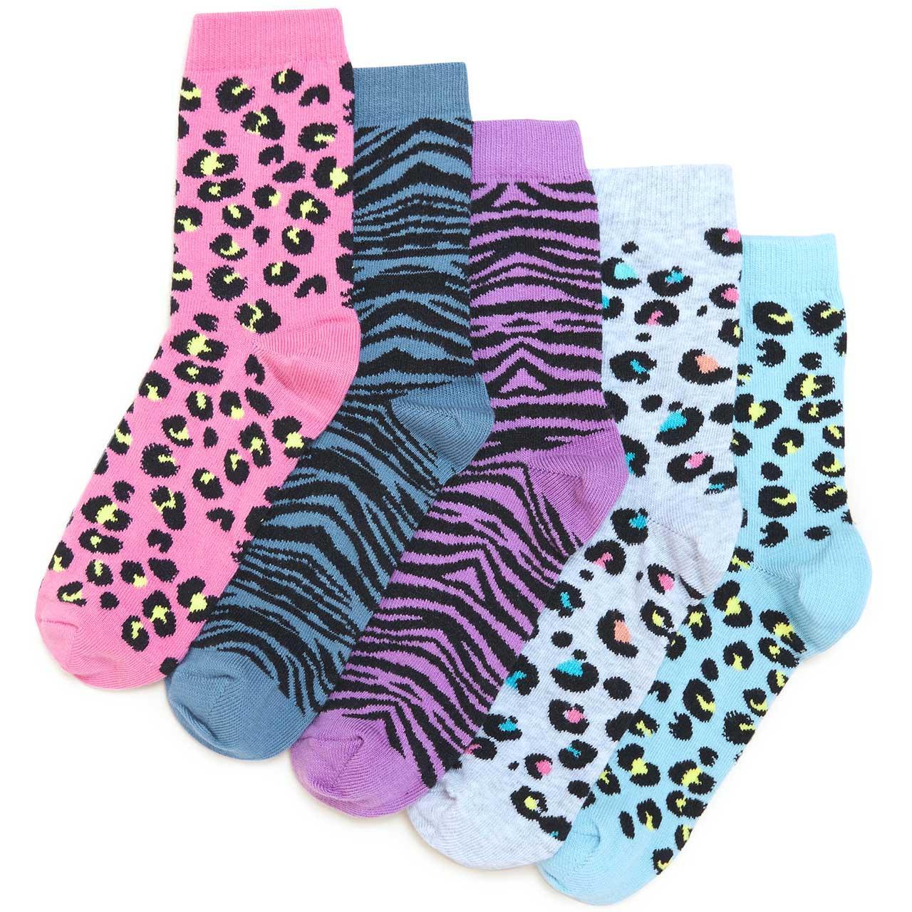 M&S Cotton Animal Socks, 6-8, Multi
