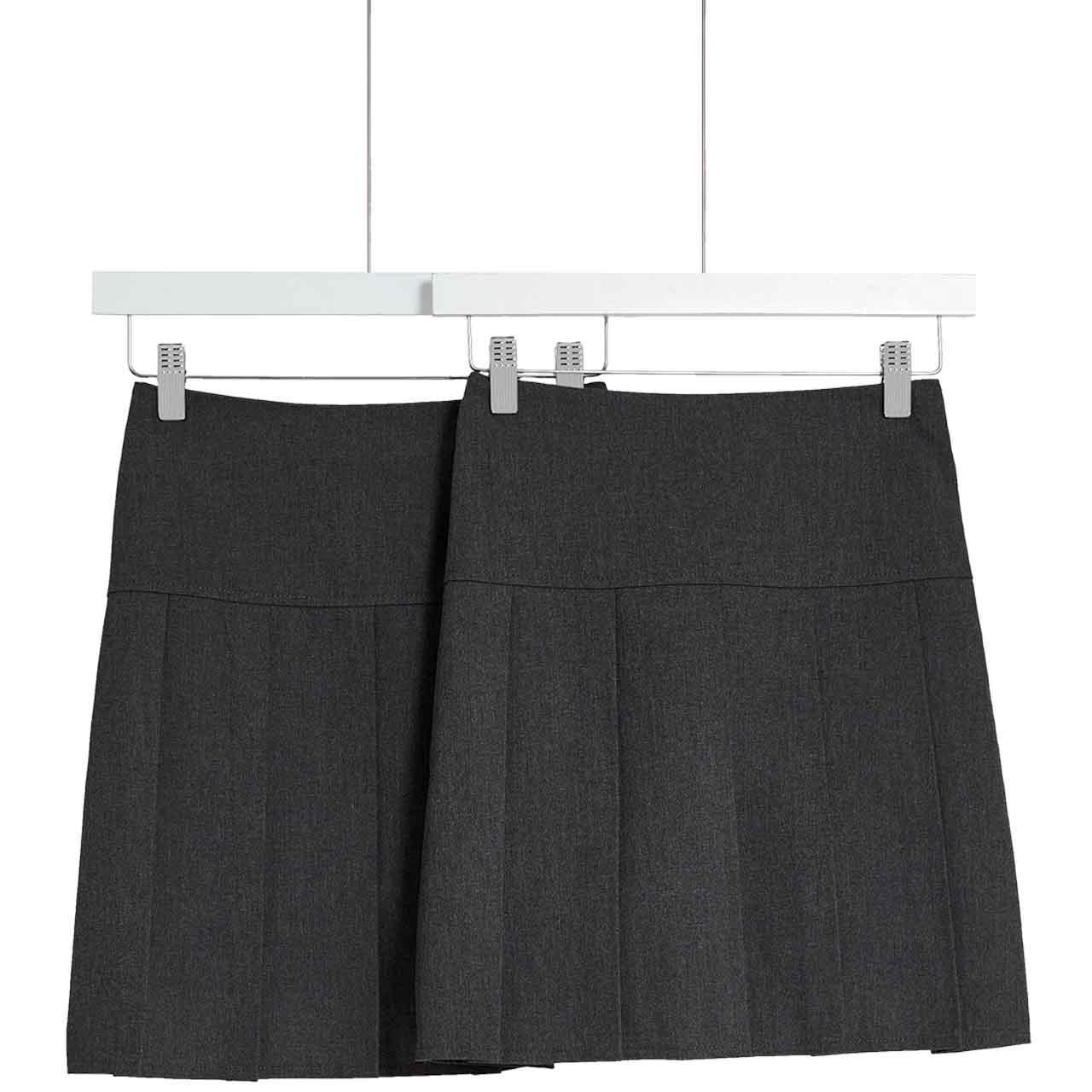 M&S 2Pk Pleated Skirt, 4-5 Years, Grey