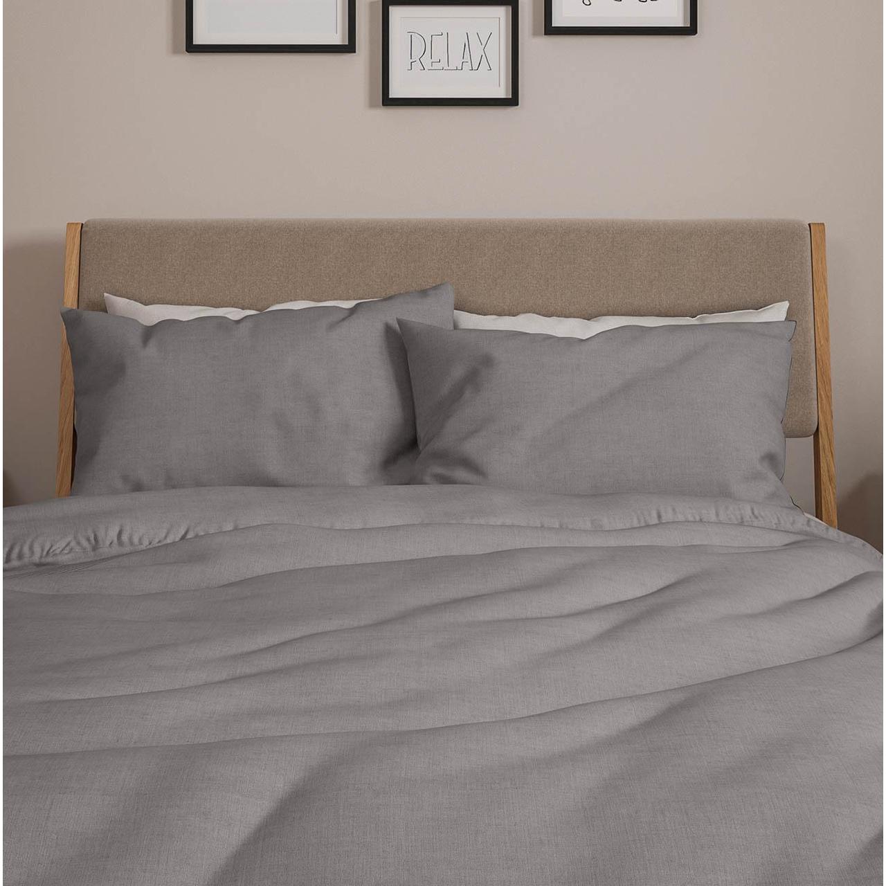 M&S Cotton Rich Percale Duvet Cover, King Size (5 ft), Dove