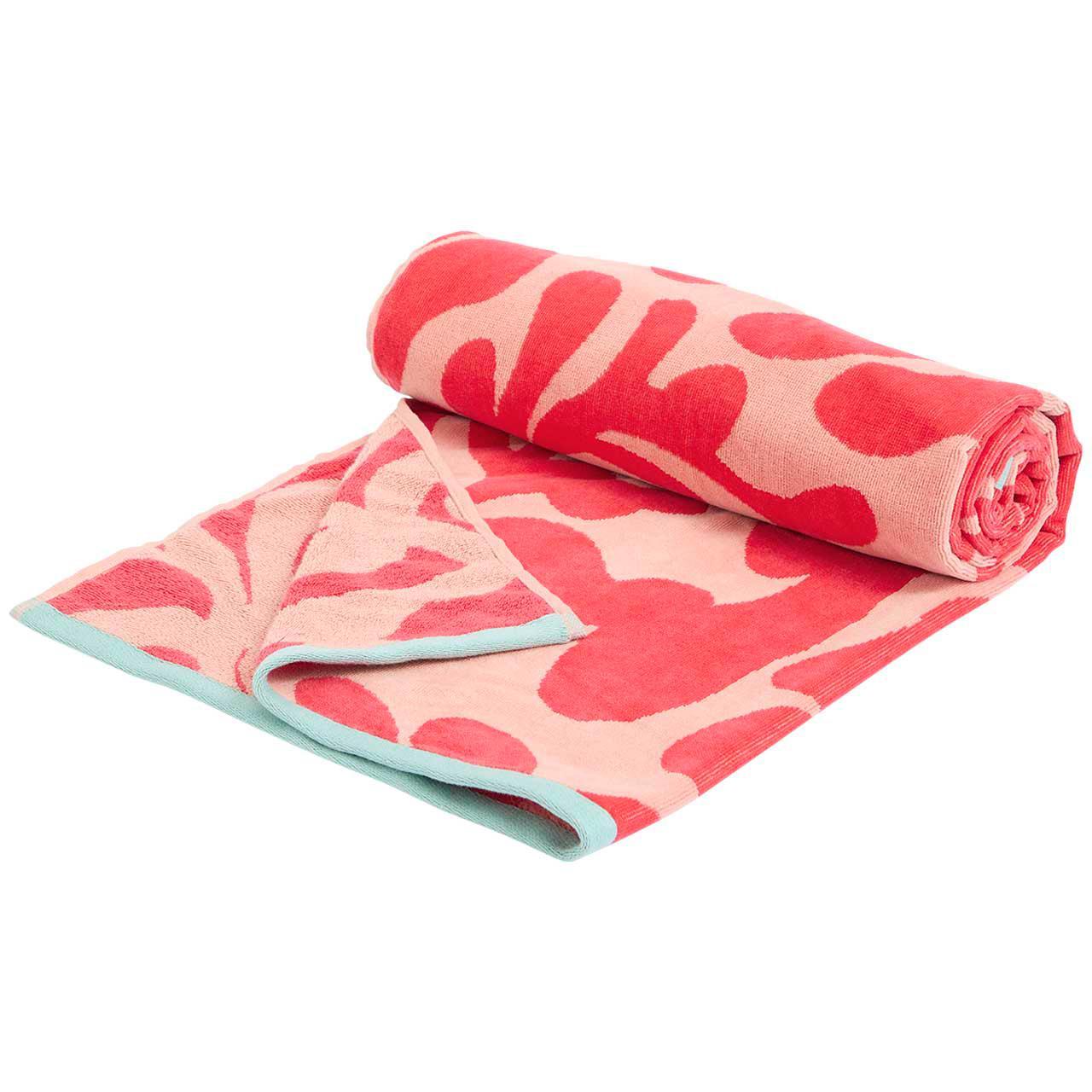 M&S Collection Pure Cotton Coral Beach Towel, Red