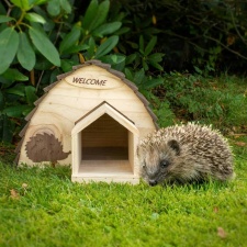 Hedgehog House - Wood/Tree Bark - 34.5x20x23.5cm