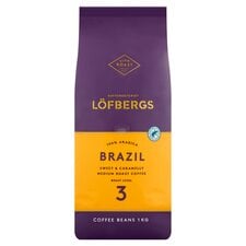 Lofbergs Brazil Medium Roast Coffee Beans 1Kg