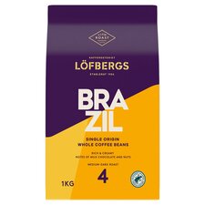 Lofbergs Brazil Single Origin Whole Coffee Beans 1kg