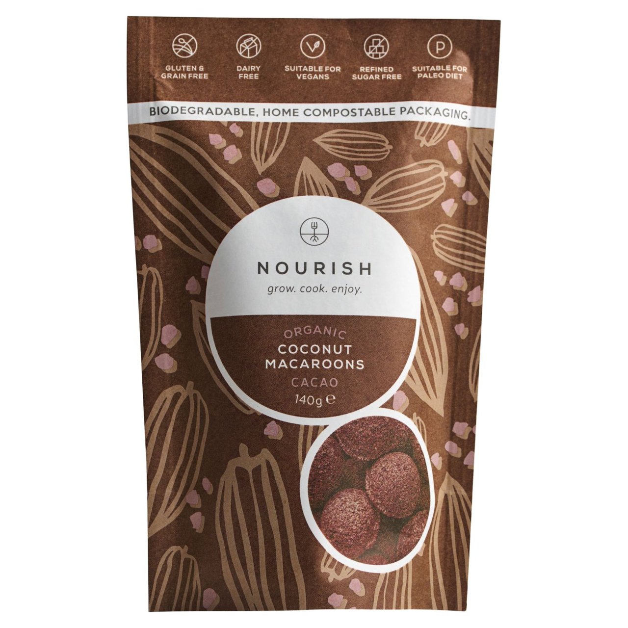 Nourish Organic Cacao Coconut Macaroons