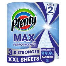 Plenty Max Extra Large Kitchen Towel 140 Sheets 2 Roll