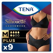 TENA Plus Black Incontinence Pants Size Medium 9 pack