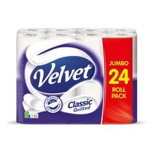 Velvet Classic Quilted Toilet Tissue 24 Rolls