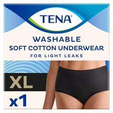 TENA Washable Soft Cotton Incontinence Underwear Black Size XL