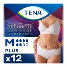 TENA Silhouette Incontinence Pants White Medium 12 Pack