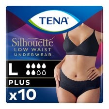 TENA Silhouette Incontinence Pants Black Large 10 Pack