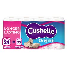 Cushelle Original Longer Lasting Toilet Tissue 24 Pack