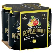 Kopparberg Premium Cider with Strawberry & Pineapple 4 x 330ml     