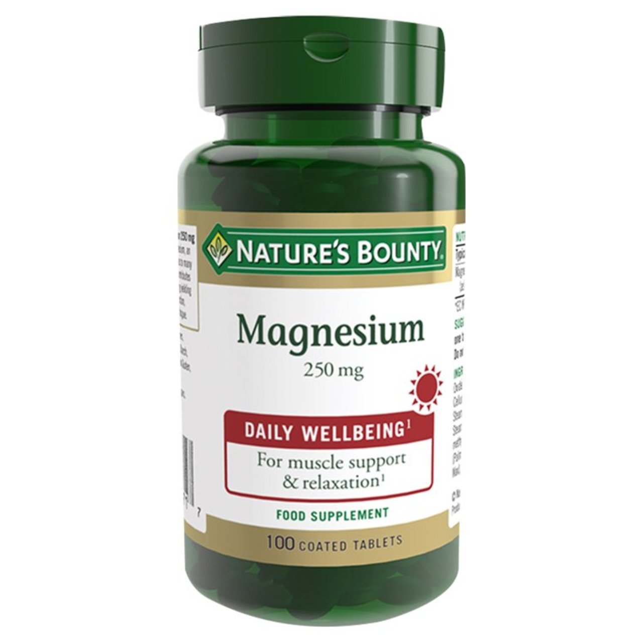 Nature's Bounty Magnesium Supplement Tablets 250mg 