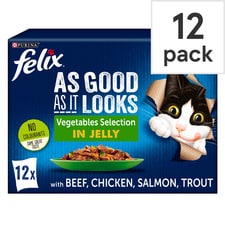 Felix As Good As It Looks Cat Food Vegetable 12X100g