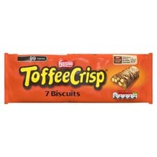 Toffee Crisp Milk Chocolate Biscuit Bar Multipack 7 Pack