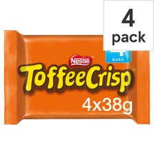 Toffee Crisp Milk Chocolate Bar Multipack 38g 4 Pack