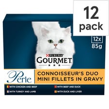 Gourmet Perle Connoisseurs Duo Cat Food 12X85g