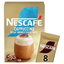 Nescafe Cappuccino Decaf Unsweet Instant Coffee 8 x 15g Sachets