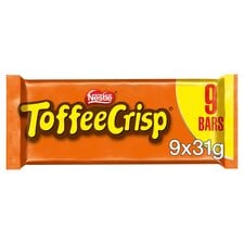 Toffee Crisp Milk Chocolate Bar Multipack 31g 9 Pack