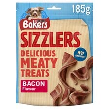 Bakers Sizzlers Dog Treats Bacon 185G