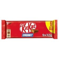 Kit Kat Chunky Milk Chocolate Bar Multipack 32g 9 Pack