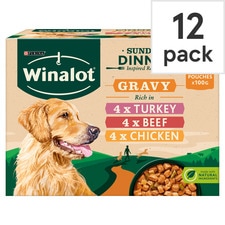 Winalot Sunday Dinner Wet Dog Food Pouches in Gravy 12x100g