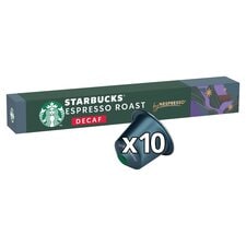 Starbucks by Nespresso Decaf Espresso Roast Coffee Pods x10 57g