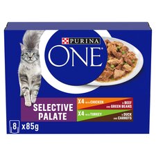 Purina One Selective Palate Cat Meals 8X85g