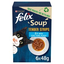 Felix Soup Tenderstrips Fish Selection 6 X 48G