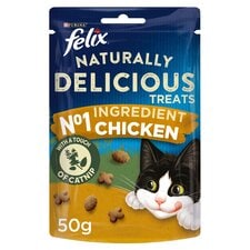 Felix Naturally Delicious Cat Treat Chicken & Catnip 50G